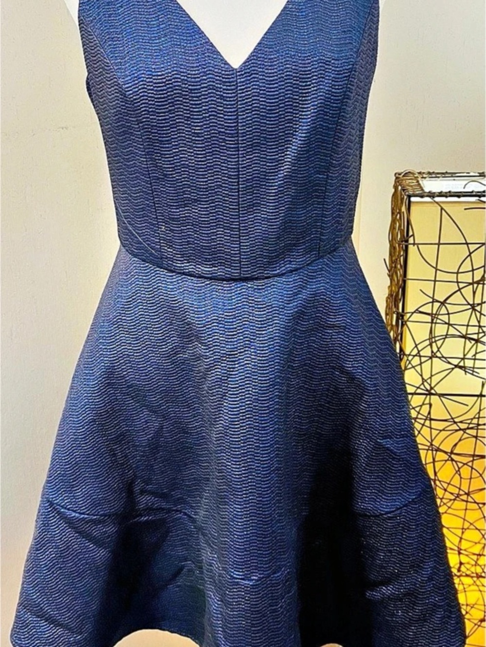 Express Blue Geometric Mini Dress Size 4 NWT